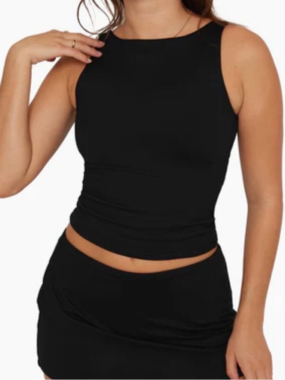 SET Active FormCloud M Black City Top Form-Fitting Stretch